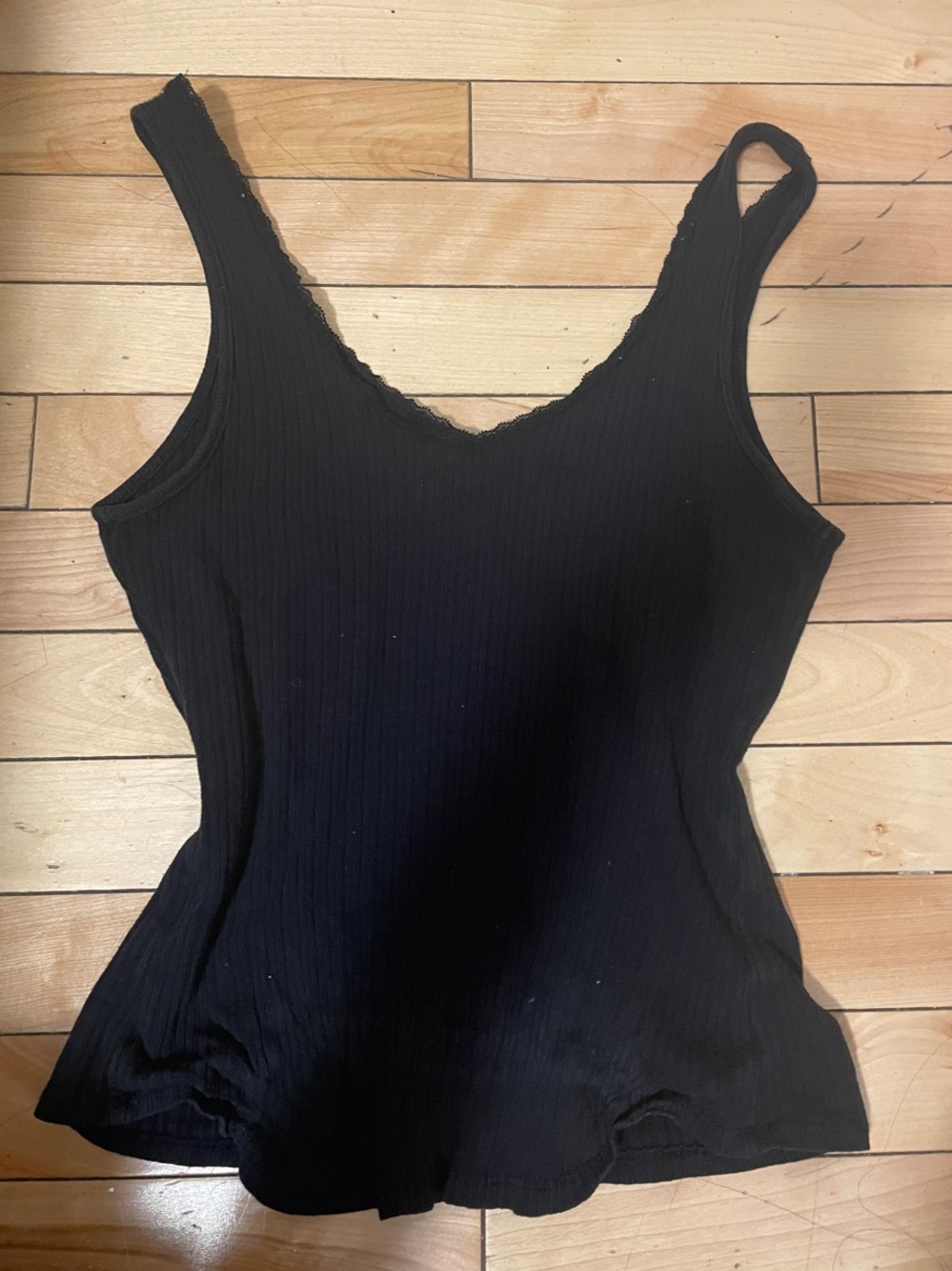 Black laced V-Neck Tank Top - Women's Sleek Layering Tank